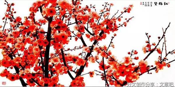 红梅花儿开